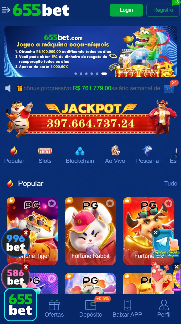 Usuário realizando transação no app 655bet pelo celular