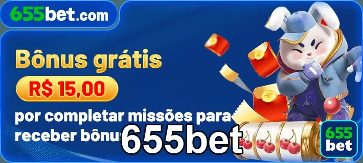 Tela da promoção de bônus de R$ 15,00 da 655bet.